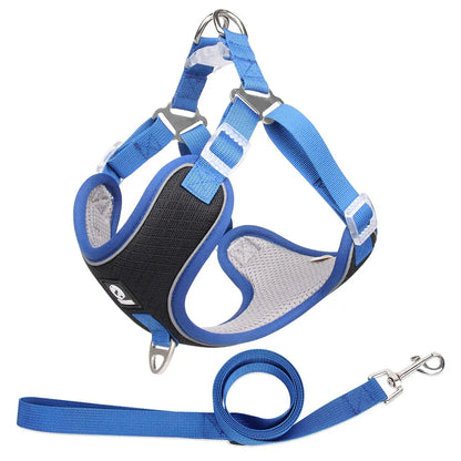 Adjustable Breathable Dog Harness with Leash – No-Pull, No-Choke, Secure Fit
