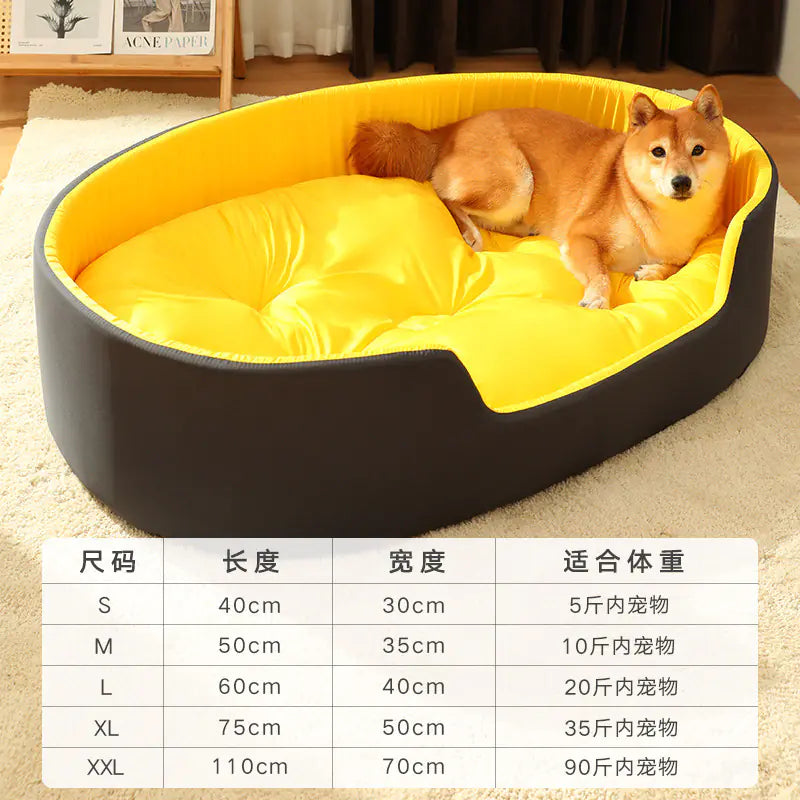 All-Season Cozy Pet Bed with Easy-Clean Cover