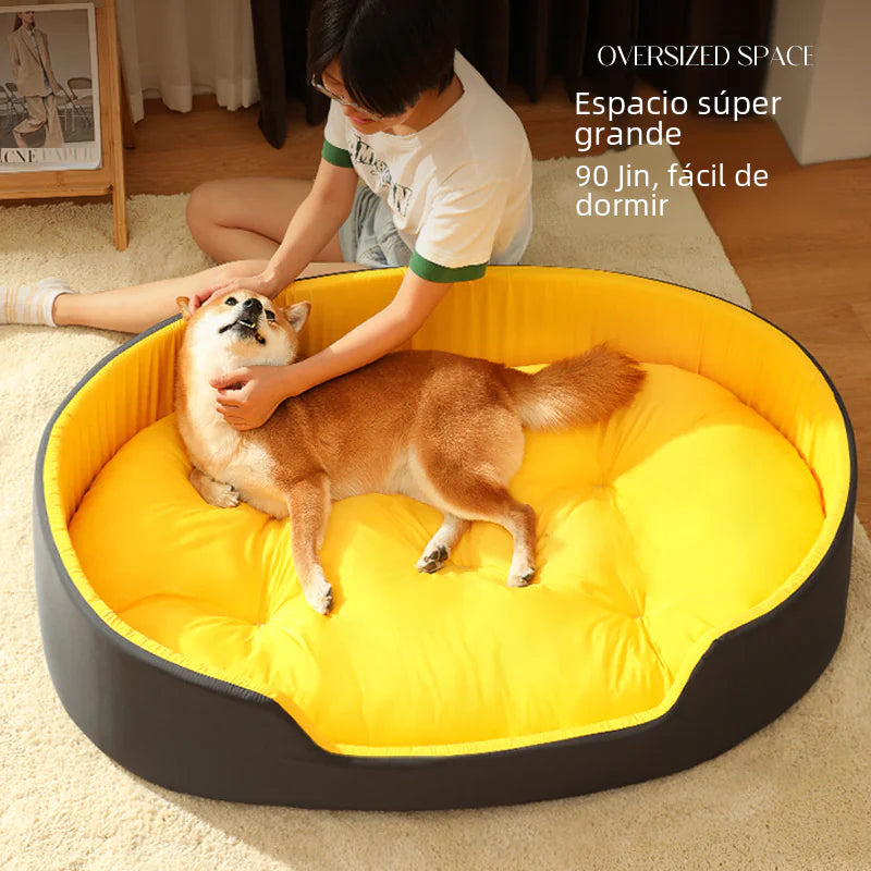 All-Season Cozy Pet Bed with Easy-Clean Cover