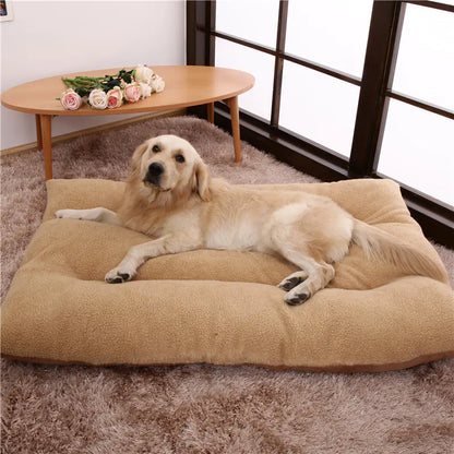 Golden Comfort Thick Lambskin Dog Bed \ Orthopedic, Cozy, Washable